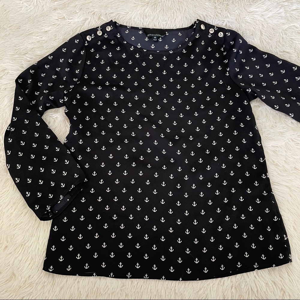 ❤️Cynthia Rowley Anchor blouse
